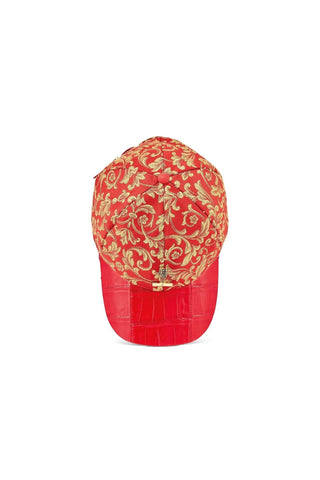 Mauri H65 Men's Crocodile Skin & Gobelins Fabric Hat (MAH1021)