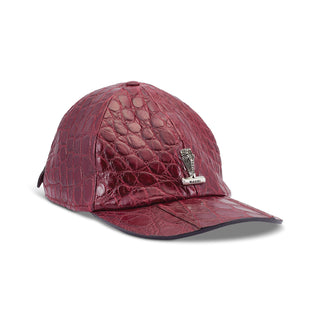 Mauri H65 Men's Ruby Red Exotic Alligator Hat (MAH1038)-AmbrogioShoes