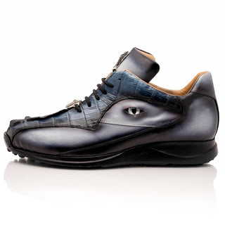 Mauri Hazard 8596/4 Men's Shoes Exotic Hornback / Nappa Leather Sneakers (MA5644)-AmbrogioShoes