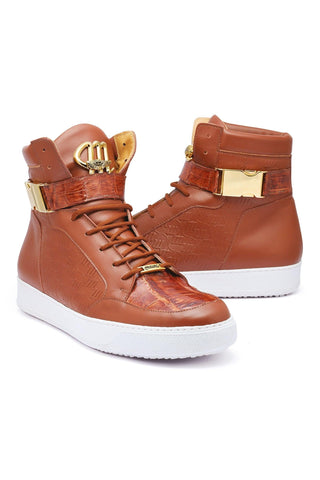 Mauri Hitman 8500 Crocodile Skin & Nappa High-Top Sneakers (MA5277)