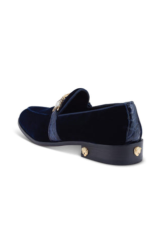 Mauri Lavish 4940/2 Alligator Skin & Velvet Slip-On Loafers (MA5471)