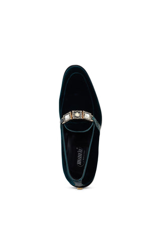 Mauri Lavish 4940/2 Alligator & Velvet Slip-On Loafers (MA5471)