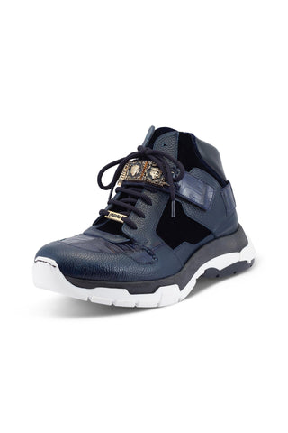 Mauri Luxury 8491 Crocodile / Velvet / Leather Casual High-Top Sneakers (MA5500)