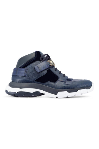 Mauri Luxury 8491 Crocodile / Velvet / Leather Casual High-Top Sneakers (MA5500)