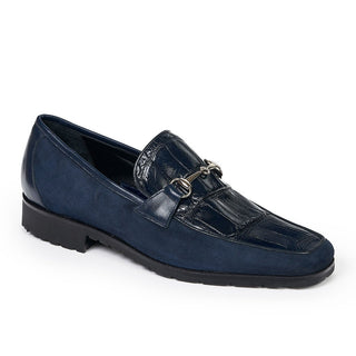 Mauri Men's Betulla Wonder Blue Body Alligator & Calf-skin Leather/Suede Loafers 4882(MA4811)-AmbrogioShoes