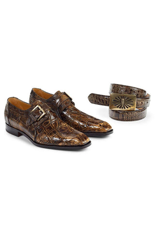 Mauri Men's Brown Hand-Painted Body Alligator Loafers 1002 (MA4403)