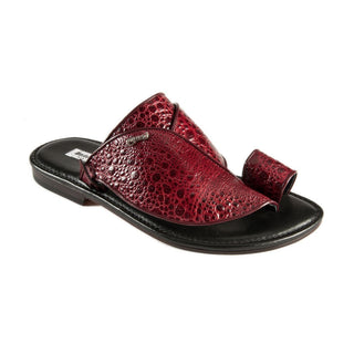 Mauri Men's Designer Shoes Ruby Red Frog-Skin Sandals 1622-3 (MAO1004)-AmbrogioShoes