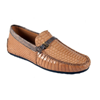 Mauri Men's Designer Shoes Sand Dune Exotic Snake-Skin / Karung Dress-Casual Moccasins 3410 (MAO1042)-AmbrogioShoes