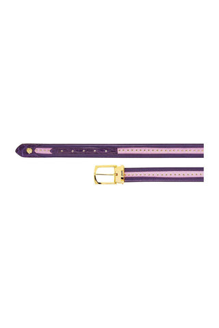 Mauri Men's Purple & Amethist Alligator / Leather Belt (MAB1011)