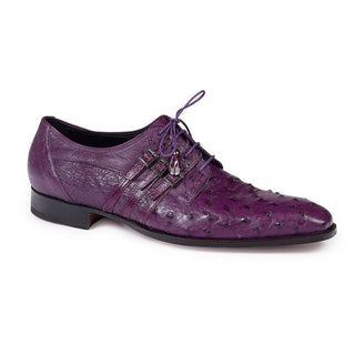 Mauri Men's Purple Ostrich & Ostrich Leg Oxfords(MA4604)-AmbrogioShoes