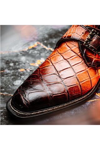 Mauri Nitti 3281 Alligator Single Monk Strap