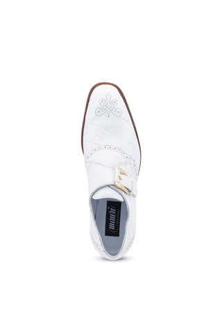 Mauri Nitti 3281 White Alligator Monk Strap (MA5514)