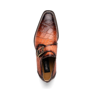 Mauri Nitti 3281/2 Men's Shoes Peach with T.Moro Finish Exotic Alligator Monk-Strap Loafers (MA5601)-AmbrogioShoes