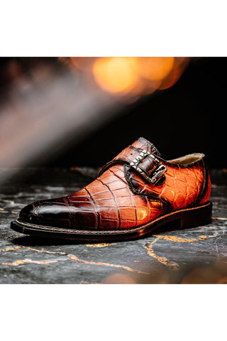 Mauri Nitti 3281 Alligator Single Monk Strap