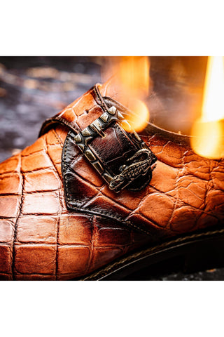 Mauri Nitti 3281 Alligator Single Monk Strap