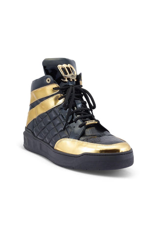 Mauri Notorious 8499 Exotic Crocodile Skin / Patent / Calf-Skin Leather High-Top Sneakers (MA5496)-AmbrogioShoes