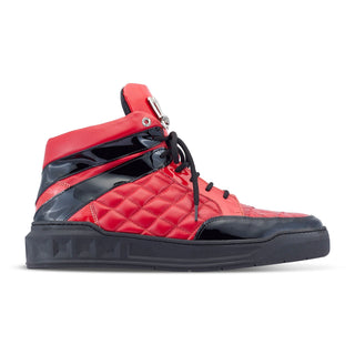 Mauri Notorious 8499 Exotic Crocodile Skin / Patent / Calf-Skin Leather High-Top Sneakers (MA5496)-AmbrogioShoes