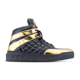 Mauri Notorious 8499 Men's Shoes Exotic Crocodile Skin / Patent / Calf-Skin Leather High-Top Sneakers (MA5496)-AmbrogioShoes