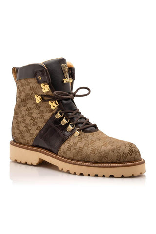 Mauri O.G 3272 Exotic Crocodile / Ostrich / Fabric / Calf-Skin Leather Boots (MA5630)(Made to Order)-AmbrogioShoes