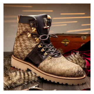 Mauri O.G 3272 Exotic Crocodile / Ostrich / Fabric / Calf-Skin Leather Boots (MA5630)(Made to Order)-AmbrogioShoes