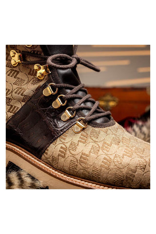 Mauri O.G 3272 Exotic Crocodile / Ostrich / Fabric / Calf-Skin Leather Boots (MA5630)(Made to Order)-AmbrogioShoes