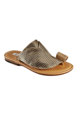 Mauri Perforated Gray Teju-Lizard / Pattern Embossed Leather Sandals 1622-3 (MAO1006)