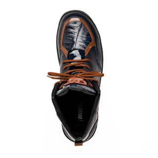 Mauri Polar 8439 Men's Shoes Exotic Crocodile / Patent / Time Calf-Skin Leather Boots (MA5633)(Special Order)-AmbrogioShoes
