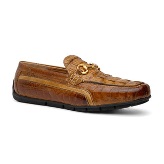 Mauri Polo 3501 Exotic Hornback / Ostrich Leg / Calf-Skin Leather Moccasin Horsebit Driver (MA5604)-AmbrogioShoes