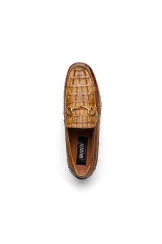 Mauri Polo 3501 Hornback / Ostrich Leg / Leather Moccasin Horsebit Driver (MA5604)