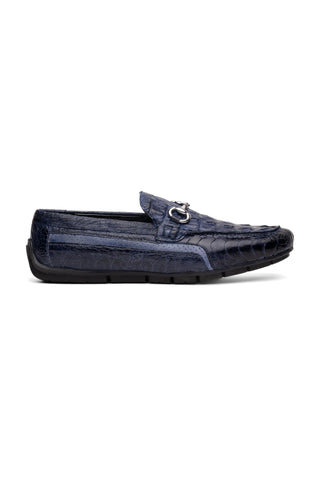 Mauri Polo 3501 Hornback / Ostrich Leg / Leather Moccasin Horsebit Driver (MA5604)