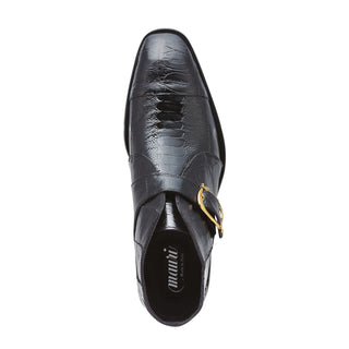 Mauri Professor 4960 Men's Shoes Black Exotic Caiman Crocodile / Ostrich Leg Chukka Boots (MA5263)-AmbrogioShoes