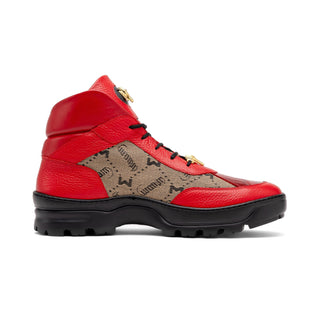 Mauri Pyro 3216 Exotic Crocodile Skin / Fabric / Nappa Leather Boots (MA5562)-AmbrogioShoes