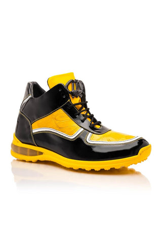 Mauri Quick M797 Exotic Crocodile / Patent High-Top Sneakers (MA5646)
