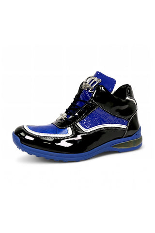 Mauri Quick M797 Exotic Crocodile / Patent Leather High-Top Sneakers (MA5675)-AmbrogioShoes