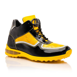 Mauri Quick M797 Men's Shoes Exotic Crocodile / Patent Leather High-Top Sneakers (MA5646)(Special Order)-AmbrogioShoes