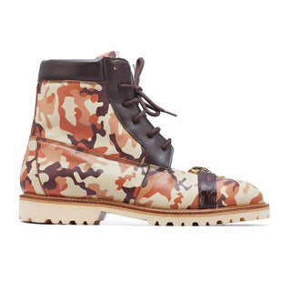 Mauri Rambo 4980 Men's Shoes Camouflage Brown Exotic Alligator / Calf-Skin Leather Boots (MA5275)-AmbrogioShoes