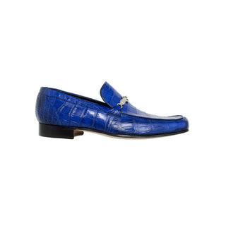 Mauri Regal Men's Shoes Royal Blue Exotic Alligator Loafers 4894-2 (MA5126)-AmbrogioShoes