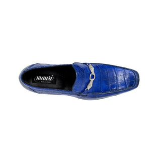 Mauri Regal Men's Shoes Royal Blue Exotic Alligator Loafers 4894-2 (MA5126)-AmbrogioShoes