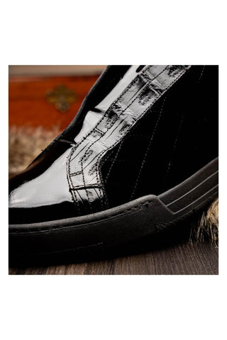 Mauri Regata 8478/10 Crocodile / Quilted Velvet / Patent Sneaker