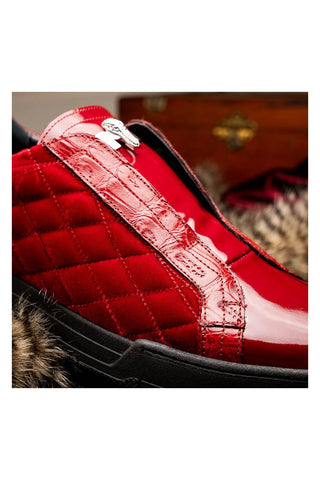 Mauri Regata 8478/10 Crocodile / Quilted Velvet / Patent Sneaker