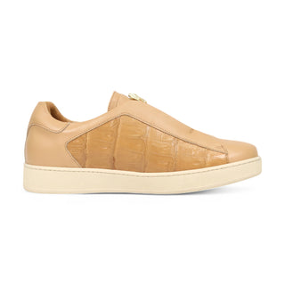 Mauri Regata 8478/14 Exotic Crocodile / Nappa Leather Slip-On Sneaker (MA5671)-AmbrogioShoes