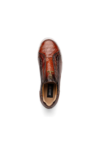 Mauri Regata 8478/2 Cognac with T.moro Finish Alligator Casual Slip-On Sneakers (MA5620)