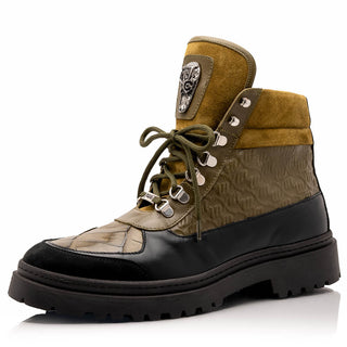 Mauri Renegade 3271 Men's Shoes Exotic Crocodile / Nubuck / Nappa / Suede Leather Boots (MA5629)-AmbrogioShoes