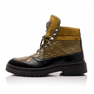 Mauri Renegade 3271 Men's Shoes Exotic Crocodile / Nubuck / Nappa / Suede Leather Boots (MA5629)-AmbrogioShoes