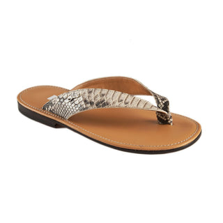 Mauri Roccia Men's Shoes Beige Snake-Skin Sandals 1512-2 (MAO1003)-AmbrogioShoes