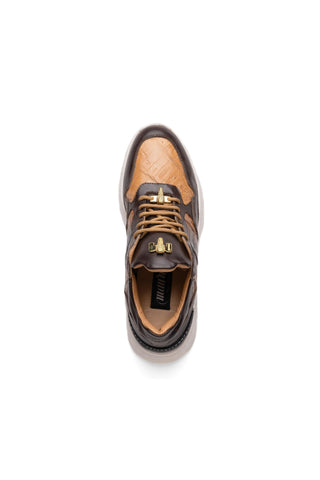 Mauri Runner 8457/1 Sport Rust & Dune Crocodile / Nappa Casual Bubble Sneakers (MA5619)