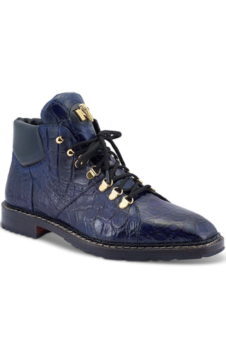 Mauri Sinner 4995 Iris Blue Alligator Demi Boots (MA5462)