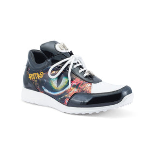 Mauri Solace 8741/2 Men's Shoes Exotic Crocodile Skin / Patent / Calf-Skin Leather Sneakers (MA5548)(Special Order)-AmbrogioShoes