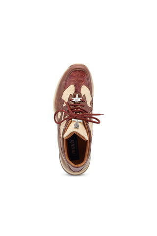 Mauri Sonic 8464/1 Crocodile Skin & Patent Casual Bubble Sneakers (MA5540)