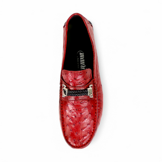 Mauri Sprinter 3517/5 Men's Shoes Exotic Ostrich Horsebit Slip-On Driver (MA5662)(Special Order)-AmbrogioShoes